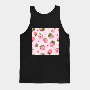 watercolor strawberries pattern Tank Top